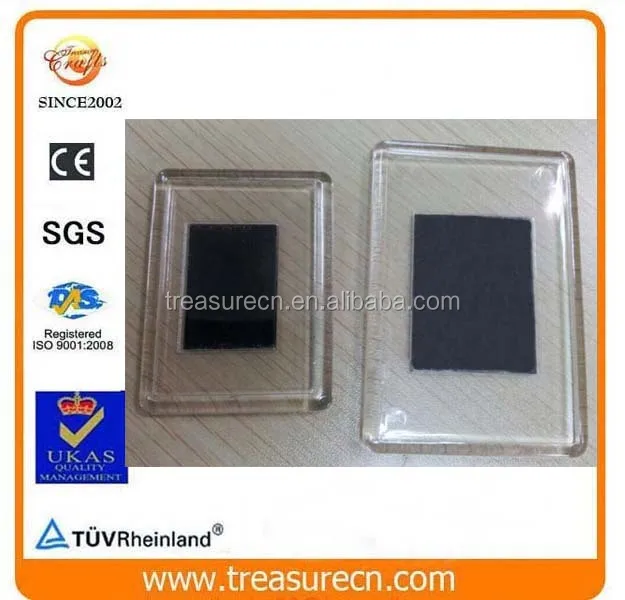 Rectangle plastic picture insert acrylic decorative photo frame fridge magnet