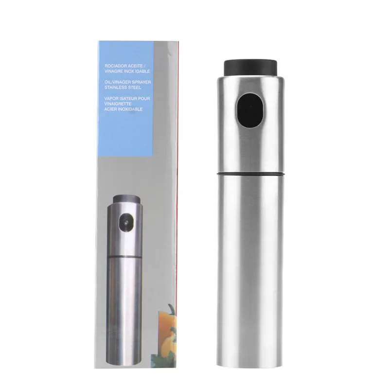 
100ml stainless steel mist pump cooking olive oil vinegar spray for kitchen barbecue 