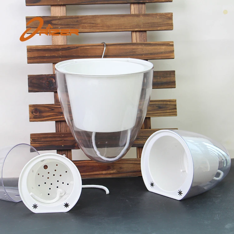 2020 trending product ABS material wall hanging decorative indoor transparent flower pot