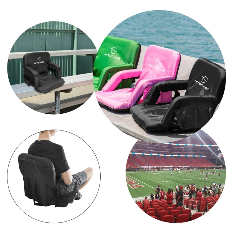 
Hitorhike Adjustable Portable Soccer Stadium Seat chair with Padded Cushion 