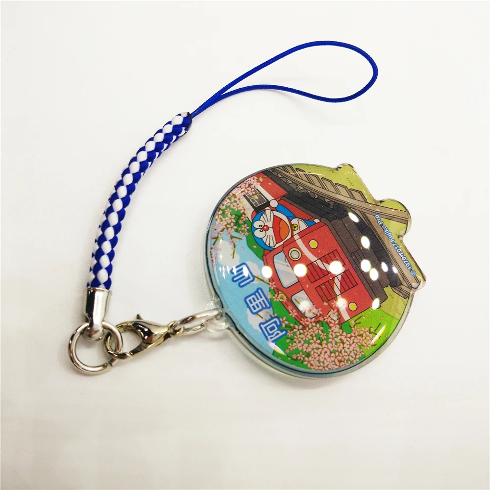 
Free Sample Custom Cartoon Keychain Acrylic Strap CNC Cut Offset Print 