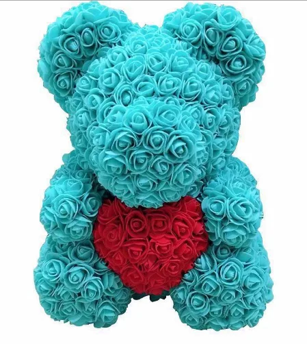 Plush Stuffed Gift Flower Rose Bear Rose Teddy Bear For wedding party decoration