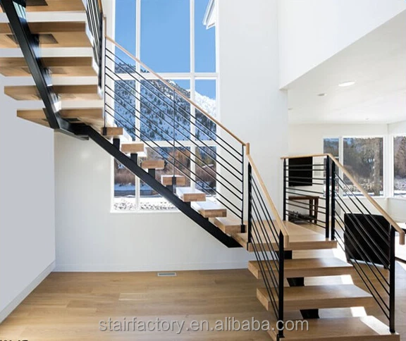 Used Indoor Staircase Indoor Solid Wood Staircase Designs Indoor Steel-solid Wood Staircase Designs TS-260