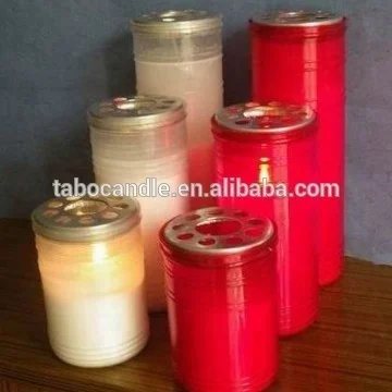 Plastic red waterproof memorial flameless led grave candle