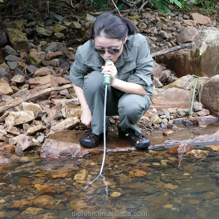 Diercon Outdoor Gear Mini Straw Water Filter Survival Kit Direct Drinking Fresh Water