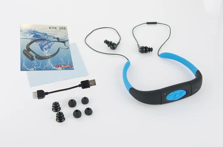 
KYK-268 IPX8 Waterproof Wireless Earphone Swimming MP3 Player 
