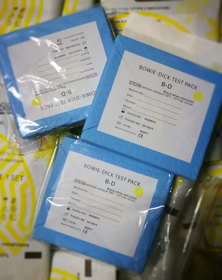 indicator sheet sterilization bowie dick kunshan adacx medical supplies bd test pack BD Test Pack