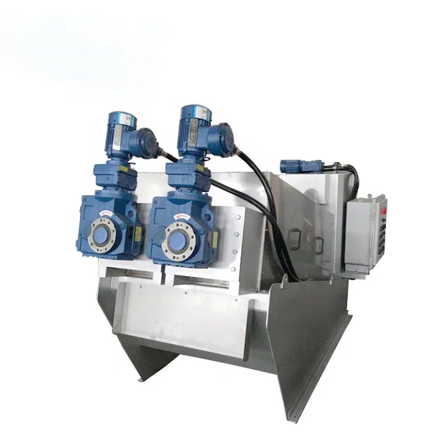 Screw press sludge dewatering machine for sludge dewatering