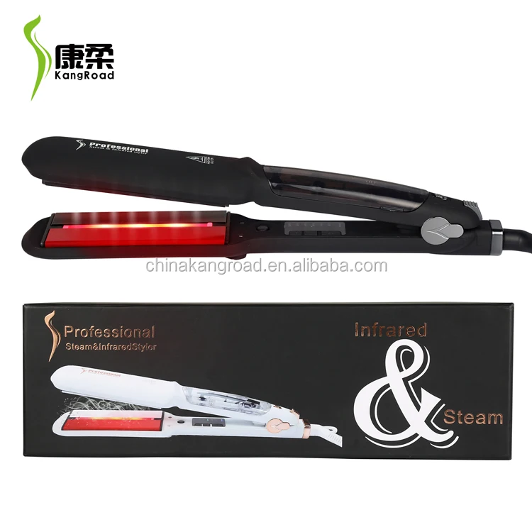 Professional Steam Styler Hair Straightener Infrared Private Label Flat Iron Customer flat irons