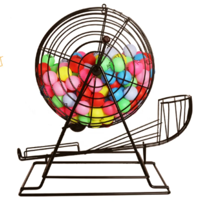 Metal hand lottery machine/metal bingo game set/toy bingo machine