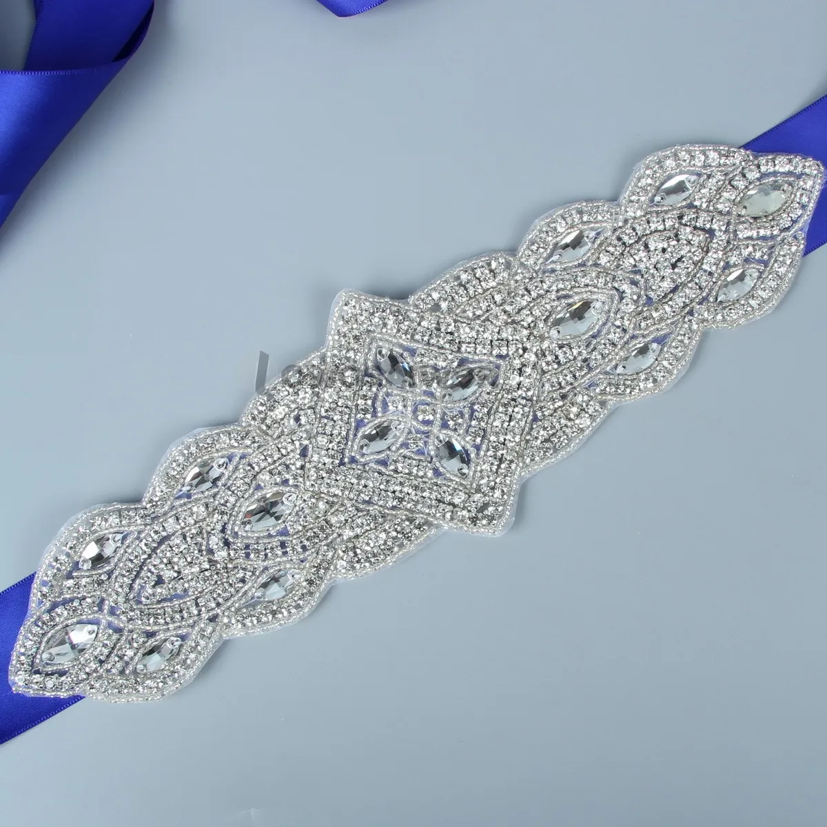 
bridal wedding sash crystal rhinestone luxury pearl beads dress belt 