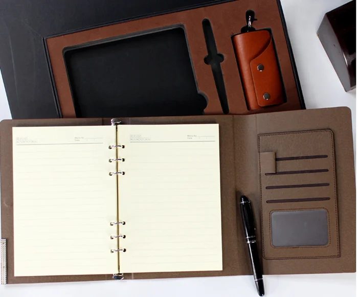 office gift set PU notebook gift set for men office stationery gift set