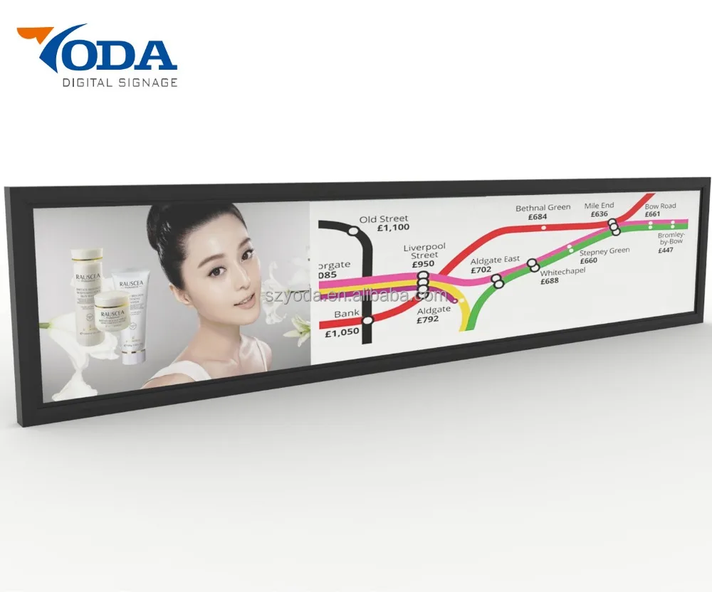 28.6 inch ultra wide lcd advertising display/bar lcd display/stretched lcd display