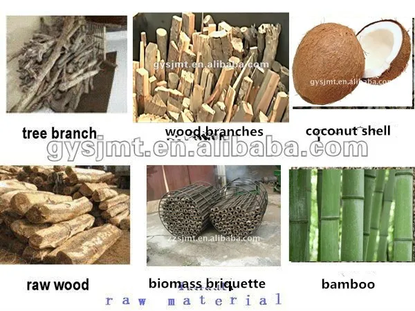 gold brand bamboo/wood branches horizontal airflow carbonization stove in uganda