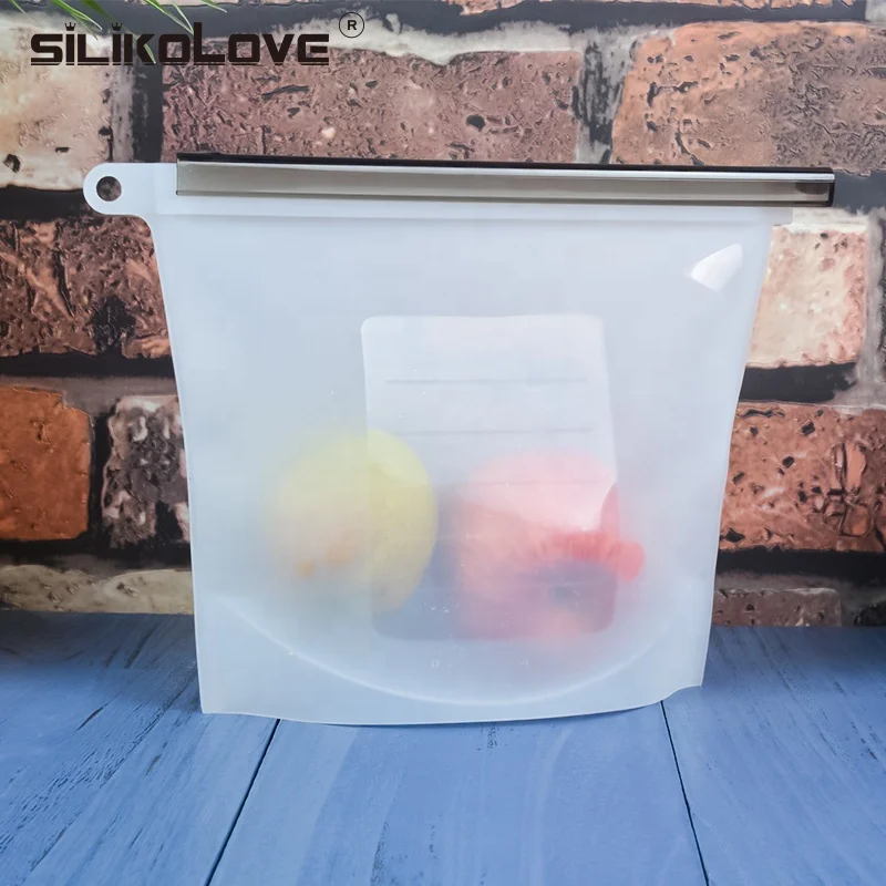 1500ml&1000ml Reusable Silicone Food Storage Bags | BEST for Sandwich, Liquid, Snack, Lunch, Fruit, Freezer Airtight Seal