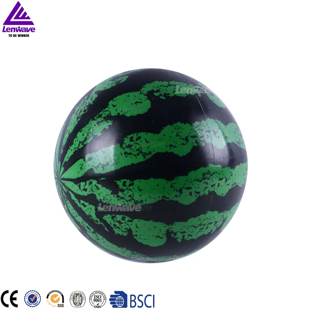
Customized Lenwave 9 and 6 inches synthetic rubber inflatable/water filling watermelon stress ball pvc beach water ball <span style=