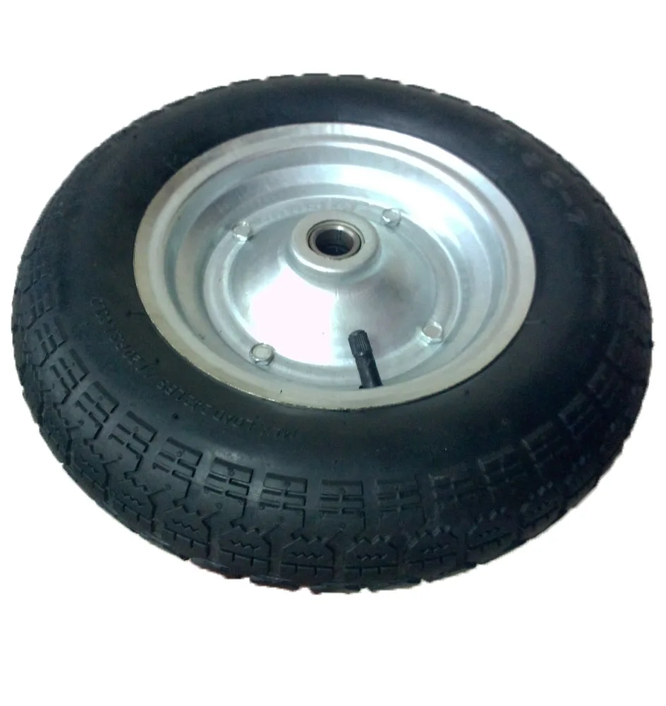 Turkey Market Heavy Duty 350-7 3.50-7 Pneumatic Wheel For Wheelbarrow