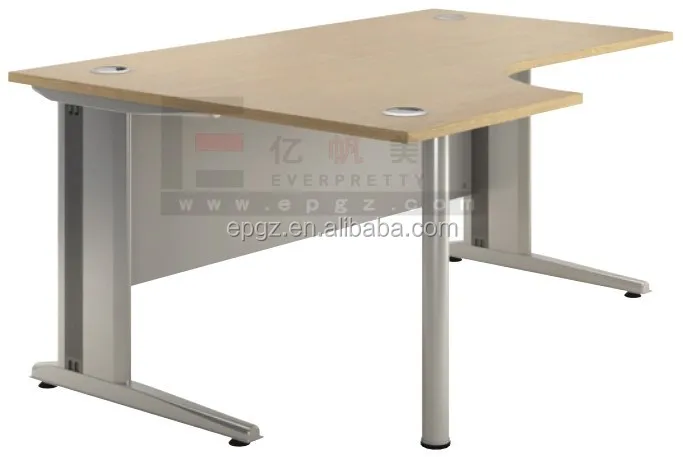 School Office Furniture Wooden Strong Metal Frame Iron Tube Teacher Use Desk with Cabinet