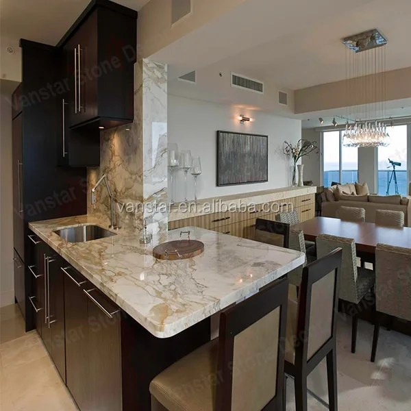 Wholesale Artificial Marble Stone Kitchen Countertop With Backsplash