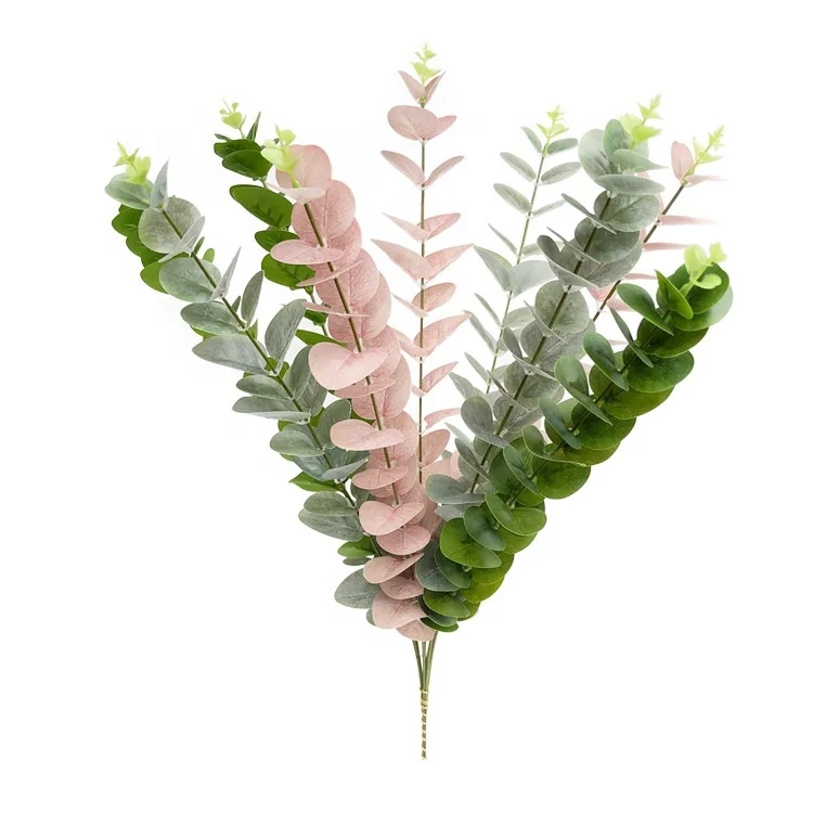 Hot sale home garden wedding party table decorative greenery china supplier plastic eucalyptus leaves decoration garland