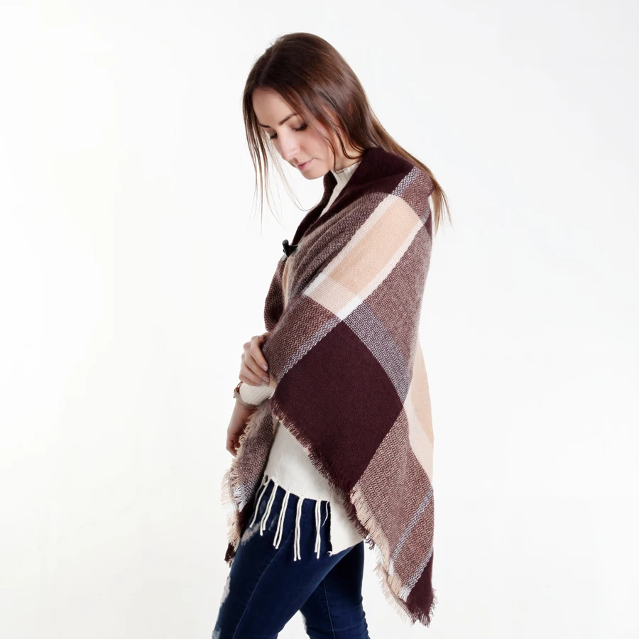 Fashion Winter Warm Cotton Shawl Scarf For Women