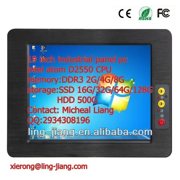 19 дюймов высокое качество профессиональных встроенный компьютер( кпп- 190c) поддерживает win7/окна хр/linux/ос системы