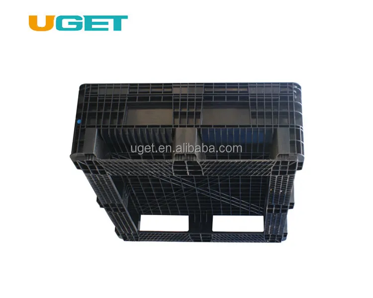 New HDPE Transportation Storage Mesh Fruit Large Stackable Plastic Foldable Pallet Moving Boxes