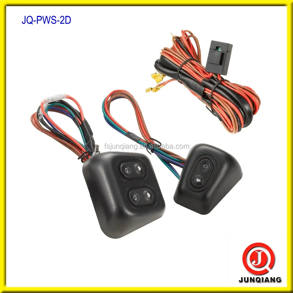Universal 2 Door Electric Car Power Window Conversion & Switch Kit With High Torque Motor