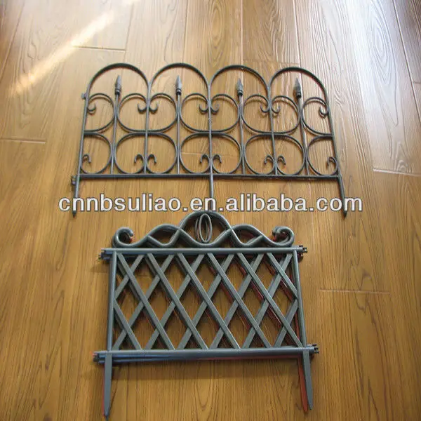 black decorative plastic garden fence/garden edging fence