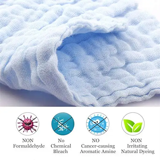 Baby Muslin Washcloths Natural Muslin Cotton Wipes 100% Cotton Baby Face Towel