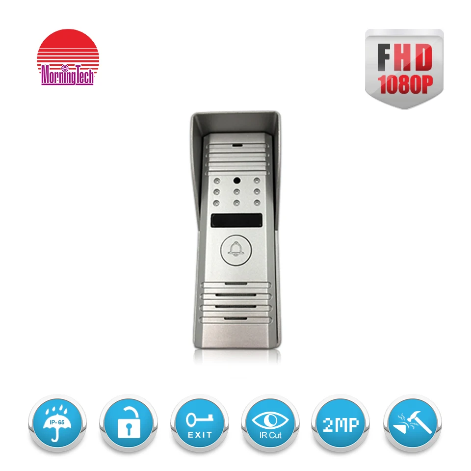 HD Video Door Phone Doorbell Intercom Kit With Smart Visitor Detection camera