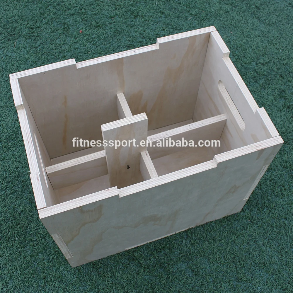 
Custom logo Fitness Sturdy Wooden Plyometrics Exercise Gym Workout 3 in 1 Wood Plyo Box for Jump Training 