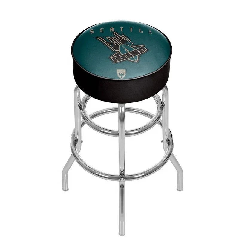 Fashion Iron Frame Legs Swivel PVC Seat Barstool For Sale