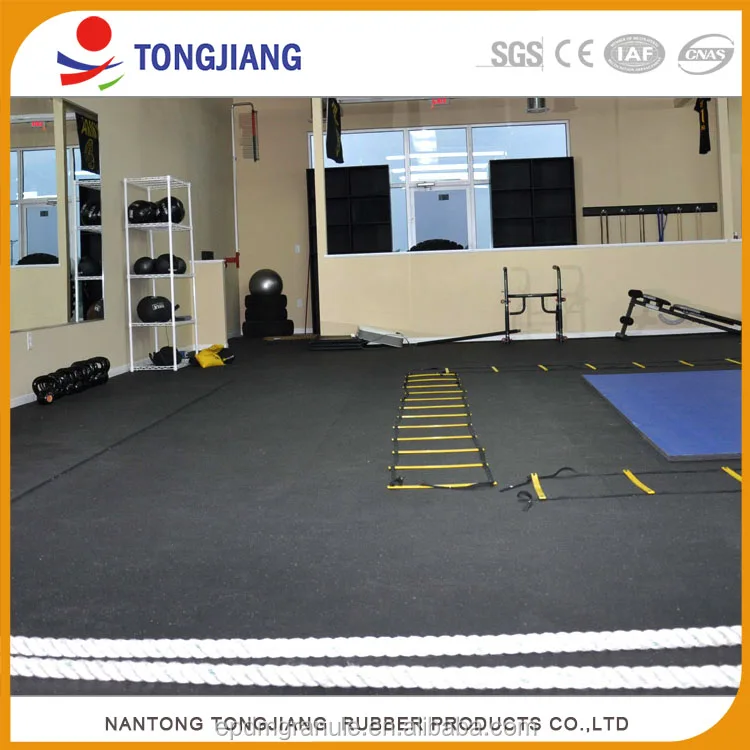 Wear Resistant Thick Sheet Rubber Gym Flooring Rolls