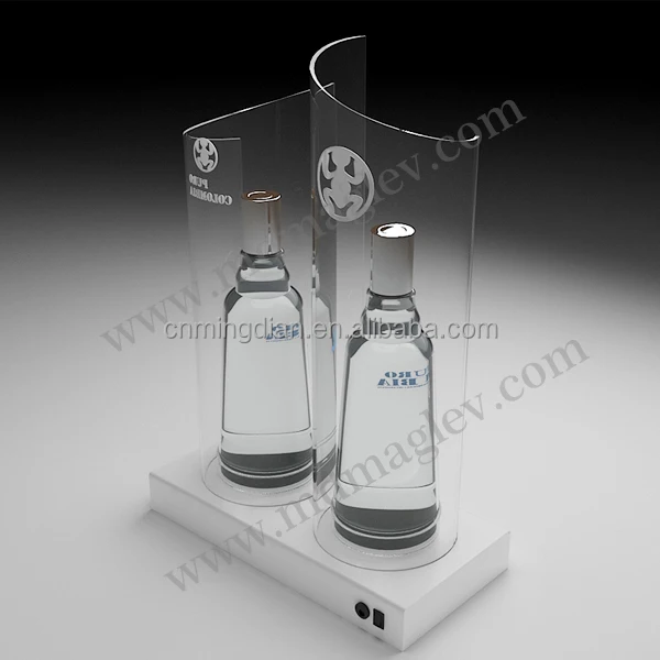 China manufacturer acrylic led liquor wine bottle promotion display stand for bar