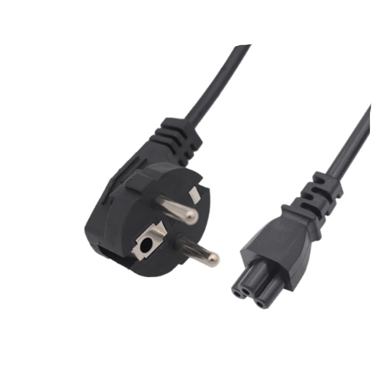 high quality EU power cord  2pin plug 250V power cord electric for laptop EU plug