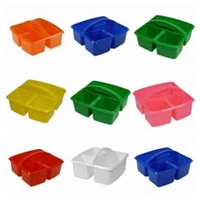 School Specialty  Plastic storage basket for Art Caddies, 3-Compartment Classroom Supply Storage Box
