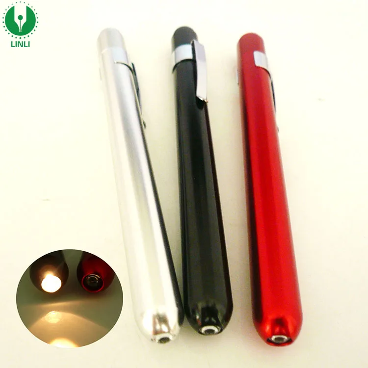 
Colorful Metal Medical Pen Flash Light, Flashlight With Clip, Work Flashlight 