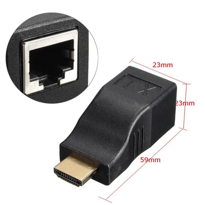 4K 3D HDMI extender 30 meters over cat 5e/6 rj45 ethernet