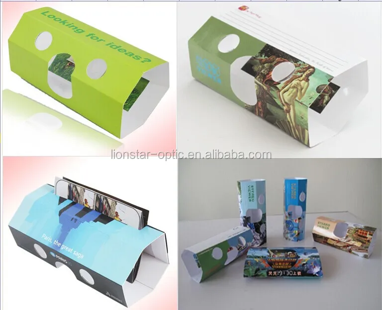 Promotion Christmas card with 3d picture stereo 3D viewer