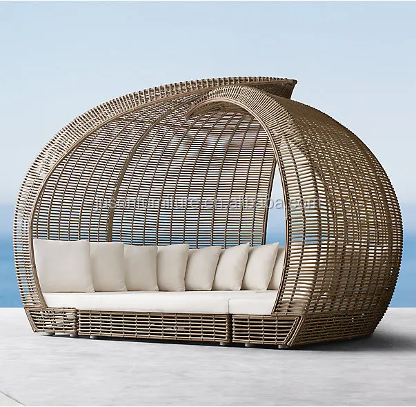 
High Quality Outdoor wicker rattan daybed 