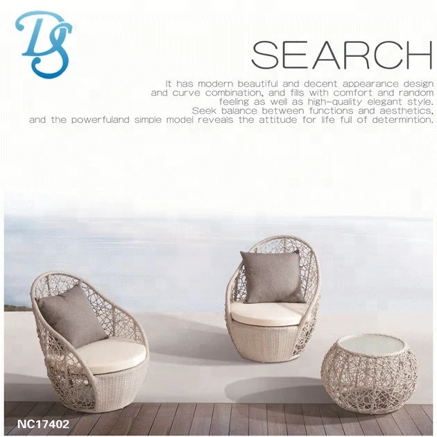 
New coming outdoor garden Casual dining tables and chairs ottoman 