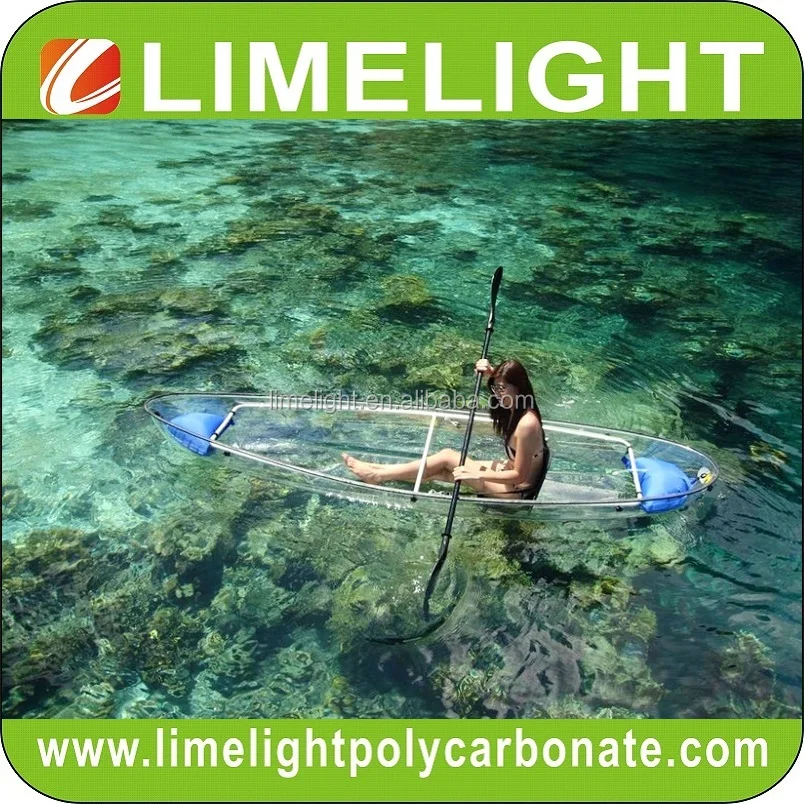 crystal kayak clear bottom canoe transparent kayak see thru kayak glass bottom canoe