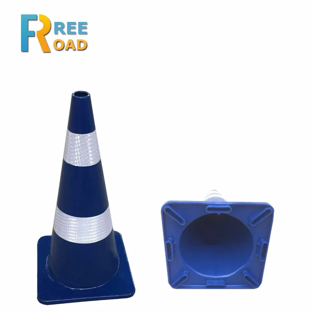 70cm 2.3kg yellow PVC traffic cones with black reflective tapes