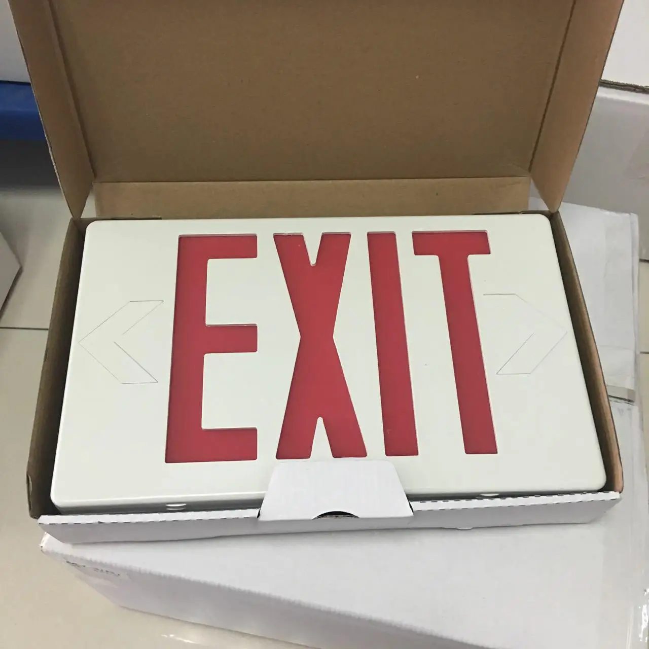Fire safety emergency light battery operated exit sign