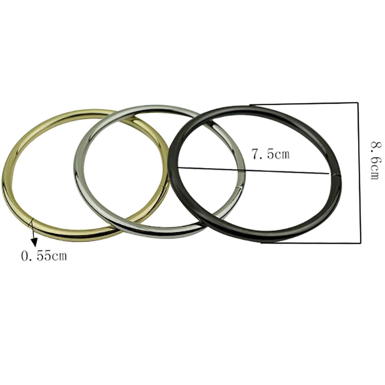 
3 Inch Coil Inner Diameter 7.5 cm Hardware Circle Accessories Round Metal Bag Purse Handles 