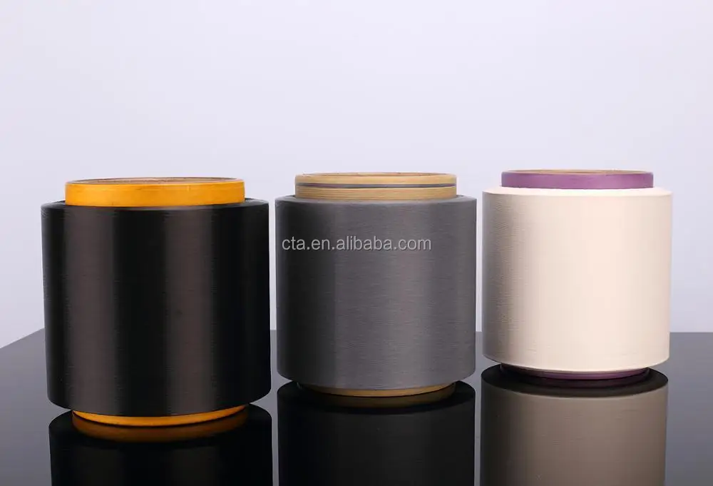 electric carbon thread polyester yarn 20D/3F, carbon black thermal conductive yarn