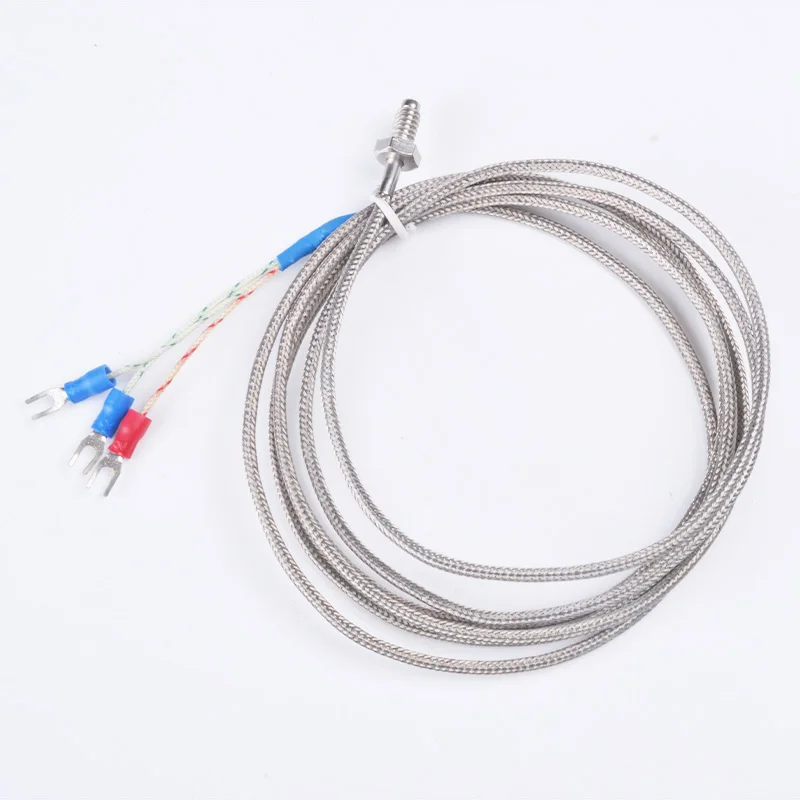 PT100 Screw Thermocouple M6 Screw PT100 Temperature Sensor PT100 Thread Thermal Resistance