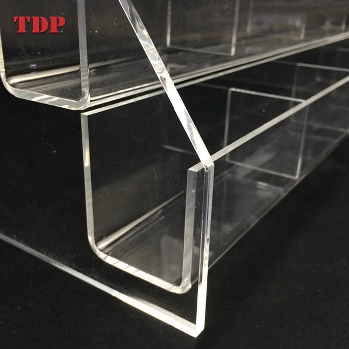 Customized 6 Layer Acrylic makeup display stands countertop cosmetic product lipstick eyelash display stand