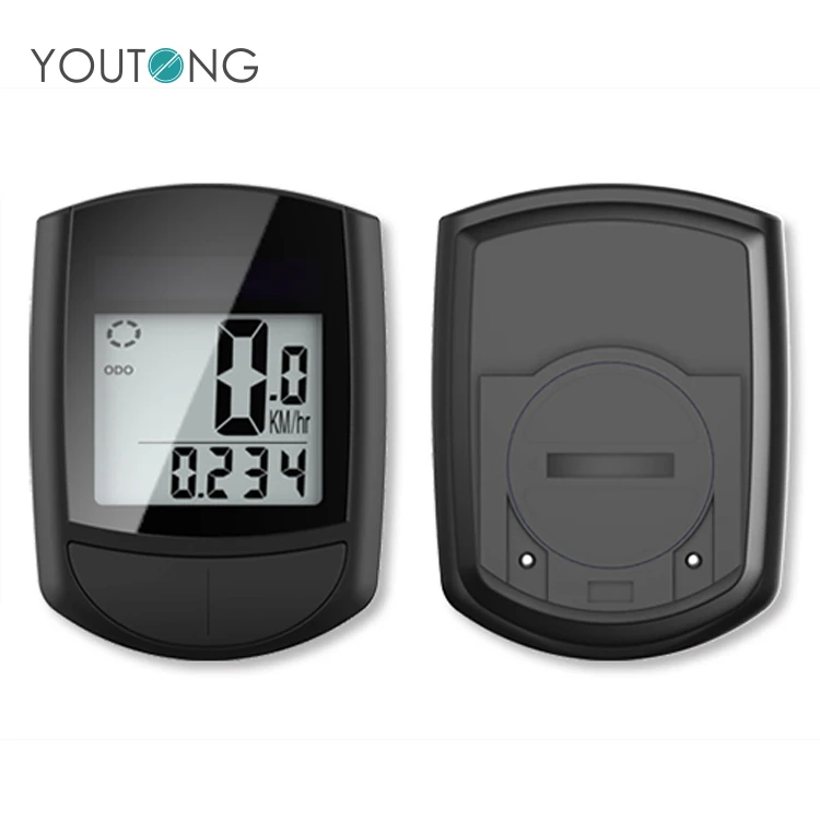 Battery Powered LCD Display Digital GPS Bicycle meter , Wired Bike Computer with Clock